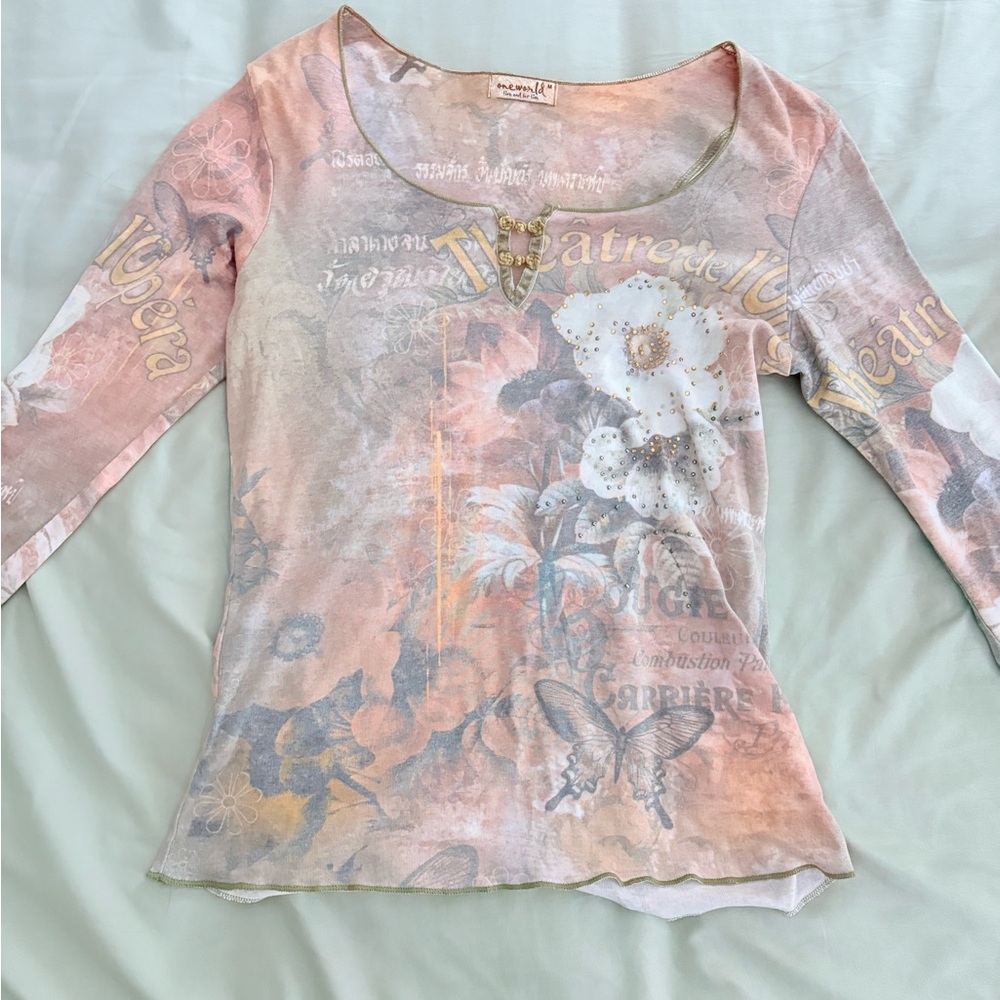 Whimsy Floral Graphic Women's Top